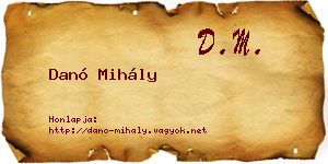 Danó Mihály névjegykártya