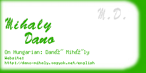 mihaly dano business card